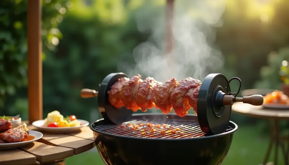 Holzkohlegrill mit Drehspieß: Perfekte Ergebnisse für Fleischliebhaber